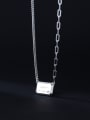 thumb 925 Sterling Silver Geometric Letter Minimalist Necklace 1