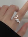 thumb 925 Sterling Silver Cat Cute Band Ring 1