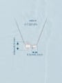 thumb 925 Sterling Silver Imitation Pearl Irregular Minimalist Necklace 2