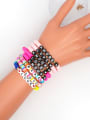thumb Stainless steel Multi Color Polymer Clay Letter Bohemia Stretch Bracelet 2