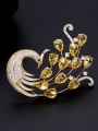 thumb Brass Cubic Zirconia Luxury Phoenix  Brooch 3