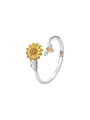 thumb 925 Sterling Silver Flower Trend Band Ring 3