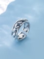 thumb 925 Sterling Silver  Retro twist multilayer  Free Size Ring 2