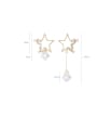 thumb Alloy With Gold Plated Simplistic Star Drop Earrings 2