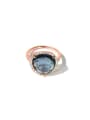 thumb Copper Cubic Zirconia Multi Color Water Drop Minimalist Band Ring 2