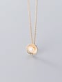 thumb 925 Sterling Silver Imitation Pearl Round Pendant Necklace 3