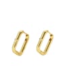thumb Brass Rhinestone Geometric Minimalist Huggie Earring 3