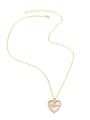 thumb Brass Cubic Zirconia Crown Vintage Heart Pendant Necklace 3