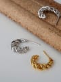 thumb 925 Sterling Silver  Vintage Multi-layer hollow winding braided earrings 2