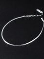 thumb 925 Sterling Silver Snake Bone Chain Minimalist Link Bracelet 0