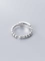thumb 925 Sterling Silver Letter Minimalist  Free size Ring 2