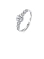 thumb 925 Sterling Silver Cubic Zirconia White Round Dainty Band Ring 0