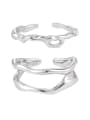 thumb 925 Sterling Silver Geometric Minimalist Stackable Ring 0