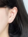 thumb 925 Sterling Silver Cubic Zirconia  Star Classic Ear Climber Earring 2