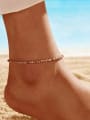 thumb 925 Sterling Silver Natural Stone Geometric Minimalist Anklet 1