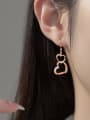 thumb 925 Sterling Silver Heart Minimalist Hook Earring 3