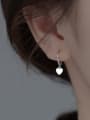 thumb 925 Sterling Silver Heart Minimalist Huggie Earring 1