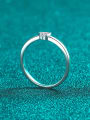 thumb 925 Sterling Silver Moissanite Heart Minimalist Band Ring 3