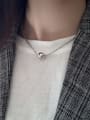 thumb 925 Sterling Silver Smooth Round Ball Minimalist Necklace 1