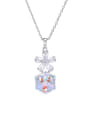 thumb Alloy Crystal Square Minimalist Necklace 3