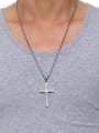 thumb Stainless Steel Rhinestone Cross Minimalist Regligious Necklace 2