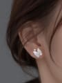 thumb 925 Sterling Silver Shell Butterfly Minimalist Stud Earring 1