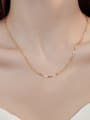 thumb 925 Sterling Silver  Minimalist Hollow Geometric  Chain Necklace 1