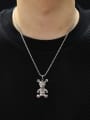 thumb Stainless steel Bear Hip Hop Necklace 1