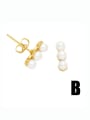 thumb Brass Cubic Zirconia Geometric Cute Stud Earring 2