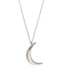 thumb 925 Sterling Silver Moon Minimalist pendant Necklace 4