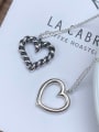 thumb 925 Sterling Silver Hollow Heart Minimalist Necklace 1