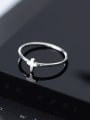 thumb 925 Sterling Silver Smooth Cross Minimalist Free size Ring 3