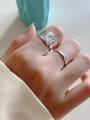 thumb 925 Sterling Silver  Vintage Simple irregular Uneven surface  Band Ring 1