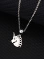thumb 925 Sterling Silver Horse Minimalist Necklace 2