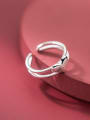 thumb 925 Sterling Silver Smooth Heart Minimalist Stackable Ring 2