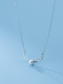 thumb 925 Sterling Silver Imitation Pearl Wing Minimalist Necklace 2