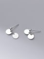 thumb 925 Sterling Silver Round Minimalist Drop Earring 3