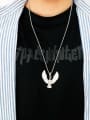 thumb Stainless steel  Chain Alloy Pendant Rhinestone Eagle Hip Hop Long Strand Necklace 1