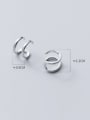 thumb 925 Sterling Silver Geometric Minimalist Double layer Line Clip Earring 1