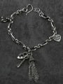 thumb Vintage Sterling Silver With Simple Retro Tassel Multi-Layer Chain Bracelets 1