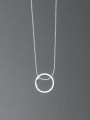 thumb 925 Sterling Silver Geometric Minimalist  Bead Chain Necklace 0