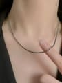 thumb 925 Sterling Silver Geometric Artisan Chain Necklace 2