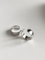thumb 925 Sterling Silver Round Minimalist  Smooth Ear Clip Clip Earring 0