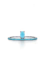 thumb 925 Sterling Silver Turquoise Crown Vintage Band Ring 0