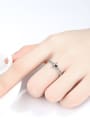 thumb 925 Sterling Silver Cubic Zirconia  Irregular Vintage Free Size Band Ring 1