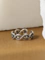 thumb 925 Sterling Silver Star Vintage Free Size Band Ring 1