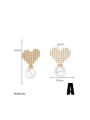 thumb Brass Cubic Zirconia Heart Hip Hop Drop Earring 2