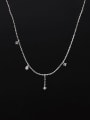 thumb 925 Sterling Silver Cubic Zirconia Cross Minimalist Necklace 2