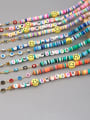 thumb Stainless steel Multi Color Polymer Clay Smiley Bohemia Beaded  Hand-woven Necklace 2
