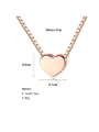 thumb 925 sterling silver simple smooth Heart Pendant Necklace 2